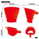 Flour Funnel for Kitchen MixerSilicone Funnel with Easy-Pour Attachment Fits 4.5 & 5Quart Tilt-Head Mixers, Easy Clean Durable Mess-Free Baking Accessory (red,KSM150)