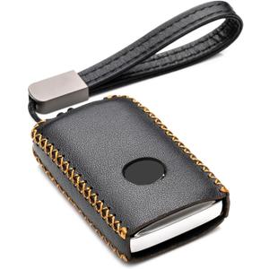 Vitodeco Leather Remote Key Case Cover Protector Comaptible with Mazda 3, Mazda 6, CX-5, CX-50, CX-3, CX-30, CX-9, CX-90, CX-70, 4-Button, Black