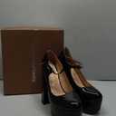 Mary Jane Platform Chunky High Heels Ankle Strap Close Toe Pumps, Size 10