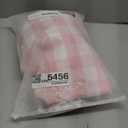 JIALE Gingham Tablecloth Rectangle Cotton Linen Fabric Checkered Table Cloth with Tassel Washable Wrinkle Free Buffalo Plaid Table Cover for Outdoor Party Picnic Kitchen Dining, Pink, 55x106