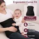 Cmipeob 3 In 1 Postpartum Belly Band Abdominal Binder Post Surgery C Section Belly Binder Post Partum Hysterectomy Belly Support Wraps Postpartum Waist Trainer Essentials After Birth Black, XX-Large