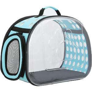 Cat Carrier Collapsible Breathable Package,Space Capsule Transparent Portable Bags Foldable Handbag for Pets Dogs Kitten Puppies,Designed for Travel, Hiking, Walking & Outdoor Use (Blue)