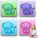 2 x Boo Boo Ice Pack for Kids, Elephant Shaped Gel Ice Pack for Injuries, Cute Reusable Cold Compress for Children's Bumps & Bruises, Also Great for Lunch Boxes