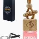 ikeda fragrance Car Air Freshener | Square Hanging Car Scent with Vent Clip Bottle | Long Lasting Fragrance | Essential Oil Diffuser | Odor Eliminator Deodorizer (Square-Strawberry)