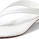 Womens Kitten Heel Sandals Round Open Toe Flip Flop Heels One Strap Slides Short Heeled Sandals for Women (8, White)