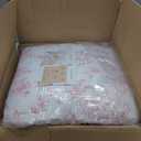 Laura Ashley - Comforter Set, Soft Poly Waffle Textured Bedding with Matching Sham, Delicate Floral Design (Delphine Pastel Pink, Twin)