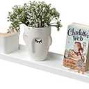 TRWISWDC Floating Shelf White Oak Wood Wall Shelves 36 Inch (Upgrade Width 6"), Display Picture Ledge Shelf for Bedroom Living Room Bathroom Office Kitchen Wall Storage Shelves