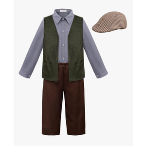 ReliBeauty Kids Colonial Costume Boys Victorian Costume for Boys Size 6-7/140