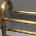 Antique Brass Towel Rack Wall Mount, 24 inch Bath Towel Bar with Shelf, Vintage Gold Decorative Bathroom Accessories, Brass Petal-Relief Series