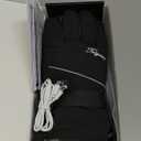 Telguua Heated Gloves for Women Men,Electric Rechargeable Heated Work Glove Ski Mitten Waterproof Touchscreen Heated Gloves (Large, Black)