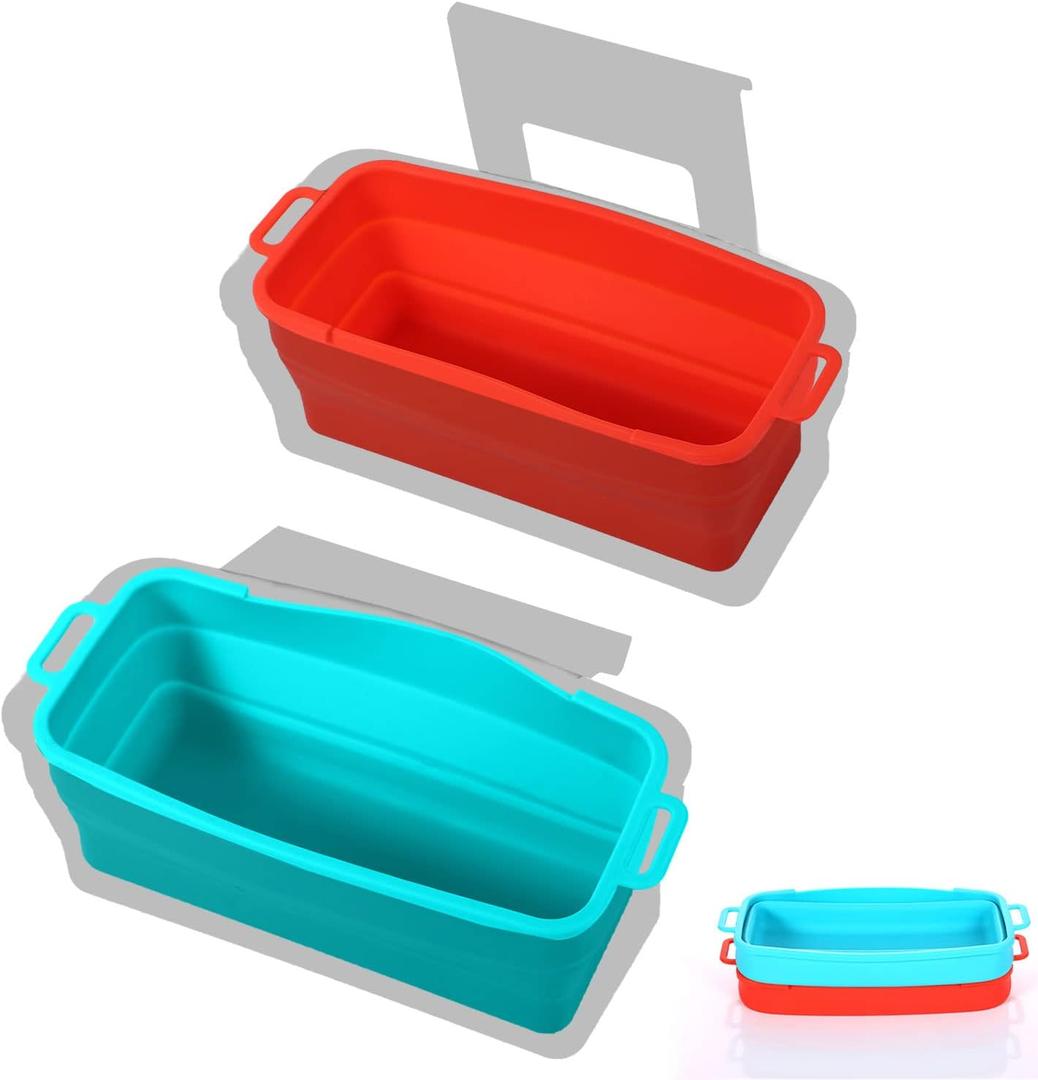 SAVITA 2 Pack Silicone Drip Pans for Blackstone Grease Cup Liners, Grease Catcher Liner, Reusable Silicone Drip Pan for 36 Inch 30 Inch 28 Inch 22 Inch 17 Inch Blackstone Griddle Accessories