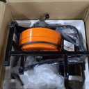 VEVOR Drain Cleaning Machine 50 FT x 1/2 Inch, Sewer Auger Auto Feed with 4 Cutter & Air-activated Foot Switch for 2" to 4" Pipes, Orange, Black