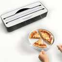 StoraRoll Wrap Dispenser 2-in-1, Drawer Organizer for Foil, Plastic Wrap, Parchment and Wax Paper with Safety Cutters and Labels for Kitchen Organization Glad wrap Cutter (Black)