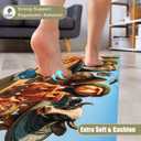 Italian Brainrot Kitchen Floor Set of 2 - Non-Slip Low Profile Floor Mats, Washable Rubber Carpet for Kitchen & Living Room (16x47in + 16x24in), Bedroom & Entryway Decor