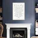 Bible Our Father Prayer Wall Art, Natural Wood Prints - Modern Home Decor for Living Room, Bedroom, Office