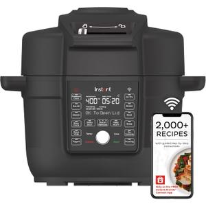 Instant Pot 6.5 Quart Duo Crisp Ultimate Lid with WIFI, 13-in-1 Air Fryer and Pressure Cooker Combo, Saut, Slow Cook, Bake, Steam, Warm, Roast, Dehydrate, Sous Vide, & More, Includes App with Recipes