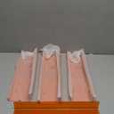 upsimples Acrylic Shelves for Wall Decor, 15" Display Shelf Perfume Organizer for Bathroom, Bedroom, Living Room, Floating Bookshelves for Kids, Clear Orange, 4 Pack