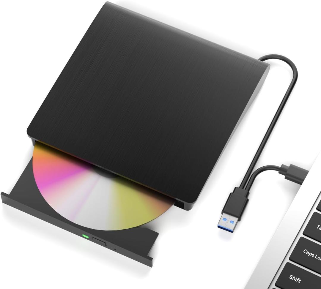 External Bluray Drives, Portable 3D External Blueray/ DVD Drive for Pc, Support 50G Disc R/ W USB 3.0 Type-C Blu Ray Burner for Laptop, External Bluray Burner Compatible with Windows, Mac OS, Linux