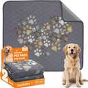 Washable Pee Pads for Dogs Mat: 2 Pack Reusable Pee Puppy Pads for Dogs, Absorbent & Leakproof Whelping Pads for Dog Potty Training, Dog Pads Washable Waterproof for Playpen, Cage,  (30"x34"(pack of 2), Gray)