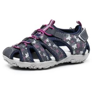 Apakowa Kids Girls Soft Sole Closed Toe Sandals Summer Shoes with Arch Support (Toddler/Little Kid)
(5 Toddler, Y1030-pink)