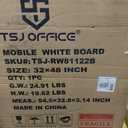 TSJ OFFICE Large Rolling Whiteboard - Dry Erase Magnetic 48 x 32 Inches White Board Height Adjust Double Sides Mobile Portable Easel on Wheels, Dry Erase Board with Stand for Office, Home & Classroom