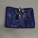 Manicure Set 30-Piece WOAMA Nail Clippers Pedicure Kit Manicure Kit Professional Nail Kit for Toenail Fingernail Facial Care - Blue