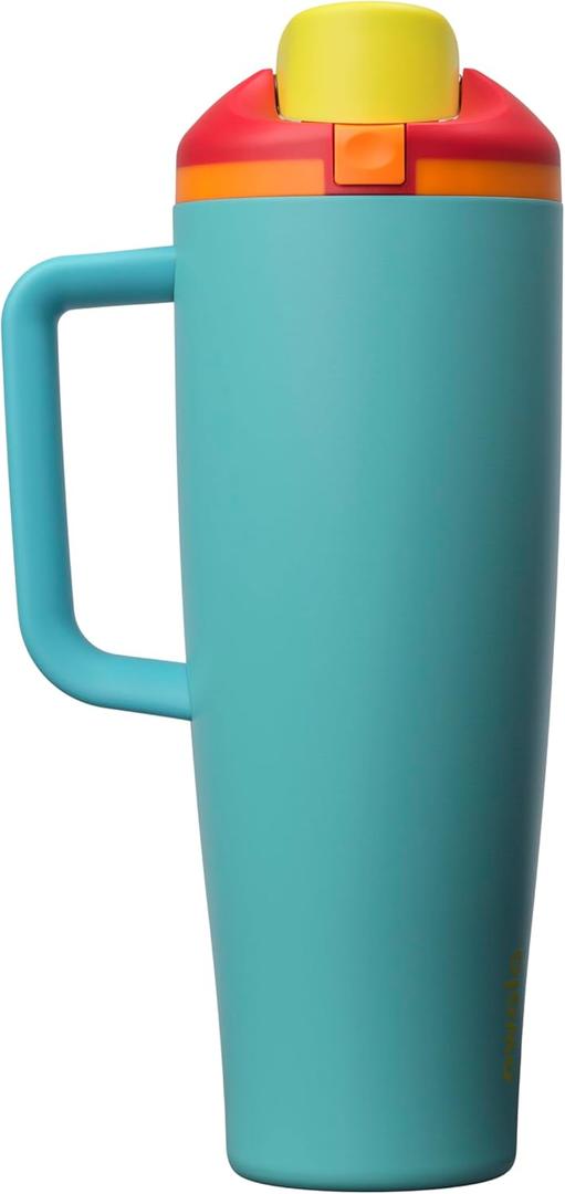 Owala FreeSip Tumbler Insulated Stainless Steel Water Bottle with Built-in Straw and Side Handle, For Travel, Work, School, and Sports, 40oz, BPA Free, Leak Proof, Summer Sweetness