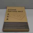 Large Stone Dish Drying Mat for Kitchen Counter, 2 PCS Quick Dry Stone Mats, Foldable Water Absorbing Diatomaceous Earth Drying Dishes Pad for Countertop Bottles Utensils Cup(Dark gray 24"x16"&8"x4")