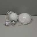 NATSUKASHI Mushroom Lamp for Bedroom - White Ceramic Mushroom Table Lamp with Remote, Dimmer & Cord Clip - Mid Century Modern Aesthetic Desk Lamp for Nightstand, Living Room, Gift Decor