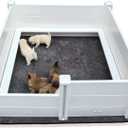 Whelping Box for Dogs,48 * 48 * 18in,with Pig Rails and Washable Pee Pad,for Small and Large Breed Puppies (Whelping Box with Pad)