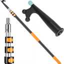 12FT Telescopic Extension Pole Boat Hook | Lightweight and Sturdy, Floats, Anodized Aluminum Pole | Threaded Port for Marine Accessories | Mooring, Pushing/Pulling, Navigation Marine Pole