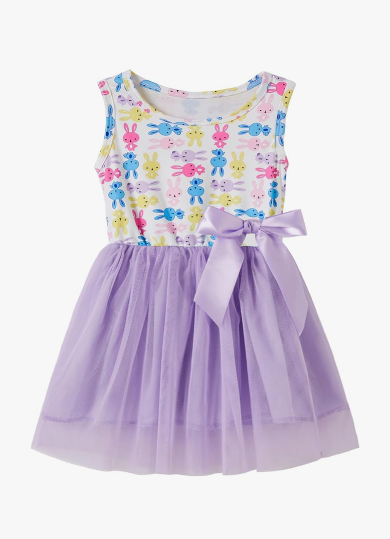 Girls Sleeveless Dress Toddler Bunny Tutu Sundress Casual Party Dresses 2T