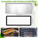 5 Sets Medium Metal Trays with Silicone Mats Compatible with Harvest Right Freeze Dryer Medium Freeze Dryer Trays Silicone Baking Mats for Kitchen, 17.91 x 7.68 x 0.79 inches, 45.5 x 19.5 x 2 cm