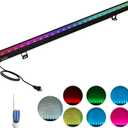 39.4 INCH RGB LED Wall Washer Light with Remote, IP67 Waterproof RGB Wall Light for Outdoor Garden, City Buildings, Indoor Decor, Stage Lighting, and Commercial Displays, 40in*2in*2in