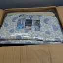 Madison Park 100% Cotton Quilt Set Floral Print, Double Sided Stitching, All Season, Lightweight Coverlet Shabby Chic Bedding Layer, Matching Shams, King/Cal King, Yellow 6 Piece