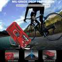 S24 Case,S25 Case, for Samsung Galaxy S24/S25 6.1 inch Case,with Kickstand Ring,Adjustable Stand,Military Grade,Heavy Duty Protection,Shockproof,Anti-Fingerprint,Support Magnet Car Mount,Red