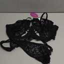 Avidlove Lingerie for Women Sexy Lace Bra and Panty Set Underwire Push Up Lingerie Sets Demi Half Cup. Size 2XL.