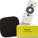 ONN Android TV 4K UHD Streaming Device with Voice Remote Control Google Assistant & High Speed HDMI Cable (100026240) Black