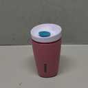 Owala SmoothSip Slider Insulated Stainless Steel Coffee Tumbler, Reusable Iced Coffee Cup, Hot Coffee Travel Mug, BPA Free 12 oz, Purple/Pink (Crochet Queen)