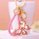 6 x Butterfly Keychain Birthday Gifts for Women Mum, Keychains Bag Charms Purse Charms for Handbags