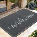 Vicwe Indoor Outdoor Door Mat, 31"x47" Heavy Duty Stretch Mesh Doormat