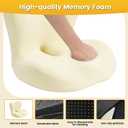 Urban Deco Memory Foam Seat Cushion for Office Chair - Sciatica Pain Relief Coccyx Cushion for Tailbone Pain - Orthopedic Gel Seat Cushion for Car & Desk - Non-Slip Bottom with Breathable Cover, Black