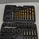 40 Pcs Bolt & Screw Extractor Set with Left Hand Cobalt Drill Bit Set, Easy Out Broken Stripped Screw Removal Tool for Damaged, Frozen, Studs, Rusted, Rounded-Off Bolts, Nuts & Screws, T15139