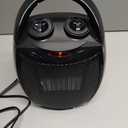 Kismile Small Electric Space Heater Ceramic Space Heater,Portable Heater Fan for Office with Adjustable Thermostat and Overheat Protection ETL Listed for Kitchen, 750W/1500W(Black)