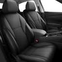 TTX LIGHTING Seat Covers for Honda Accord 2025 2024 2023 (EX, EX-L Hybrid, Sport Hybrid, Touring Hybrid) - Full Set Customized Faux Leather Car Seat Protector Black