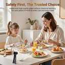 Glass Microwave Splatter Cover, Microwave Cover for Food with Standup Handle, Dishwasher Safe, Food Safe, Clear Microwave Plate Splatter Guard Lid with Vent Hole, House Essentials for Gift, 9.5inch