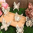 2 x 24pcs 3D Wooden Butterflies for Crafts, 4 Styles DIY Blank Butterfly Cutouts Wood Spring Ornaments to Paint Unfinished Decor for Kids Adults Painting Decorations