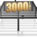 MAF 14 Inch California King Bed Frame No Box Spring Needed Heavy Duty Platform Cal King Bed Frame with Steel Slat Support 3000 LBS Noise Free Black Bed Frame Cali King