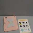 for iPad Air 5th Generation Case iPad Pro 11 inch Case 4th 3rd for Kids Girls with Screen Protector, Butterfly Kickstand, Shoulder Strap, Pencil Holder Cover for iPad Air 4th Gen 10.9'' Pink