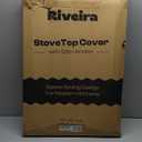 Riveira 30x22 Acacia Natural Stove Top Covers for Electric Stove & Gas Stove Top Covers for Gas Burners  Large Gas Stove Cover with Handle & Juice Groove  Rustic Stove Covers for Gas Stove Top